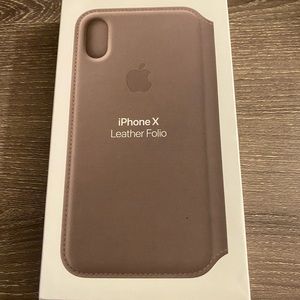 Genuine Original Apple Leather Folio Snap Cover Case For iPhone X / iPhone XS